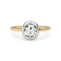 Old cut diamond solitaire engagement ring