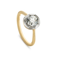 Old cut diamond solitaire engagement ring