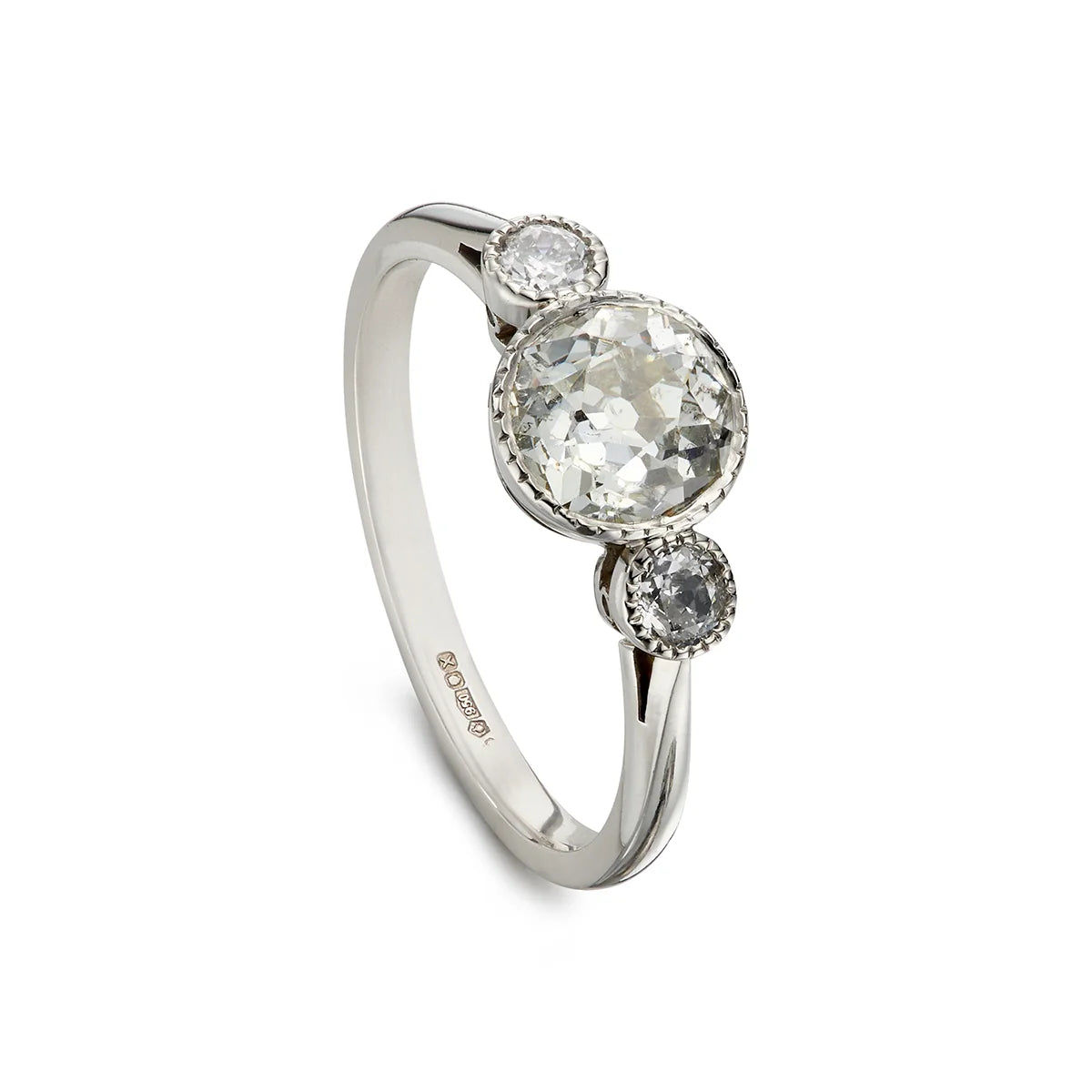 1.20ct Diamond Three Stone Engagement Ring in platinum
