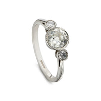 1.20ct Diamond Three Stone Engagement Ring in platinum