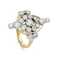 Art Deco 1.90ct Diamond Ring with yellow gold shank