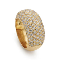 1.55ct Diamond Bombé Ring in Yellow Gold
