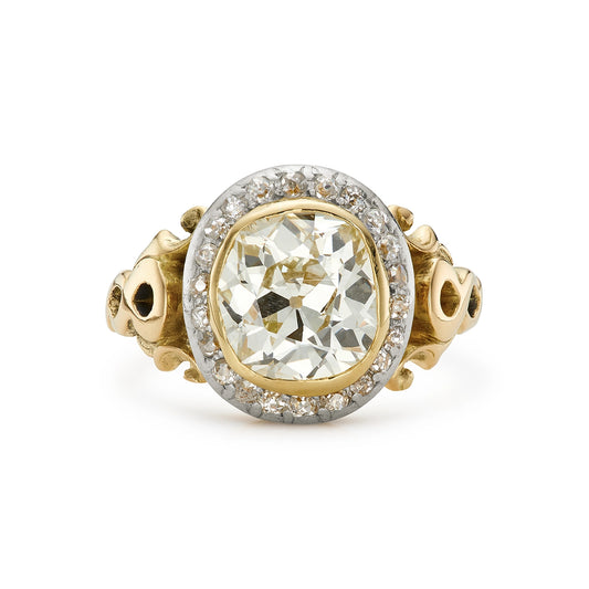 Victorian 2.85ct Diamond Engagement Ring in Yellow Gold 
