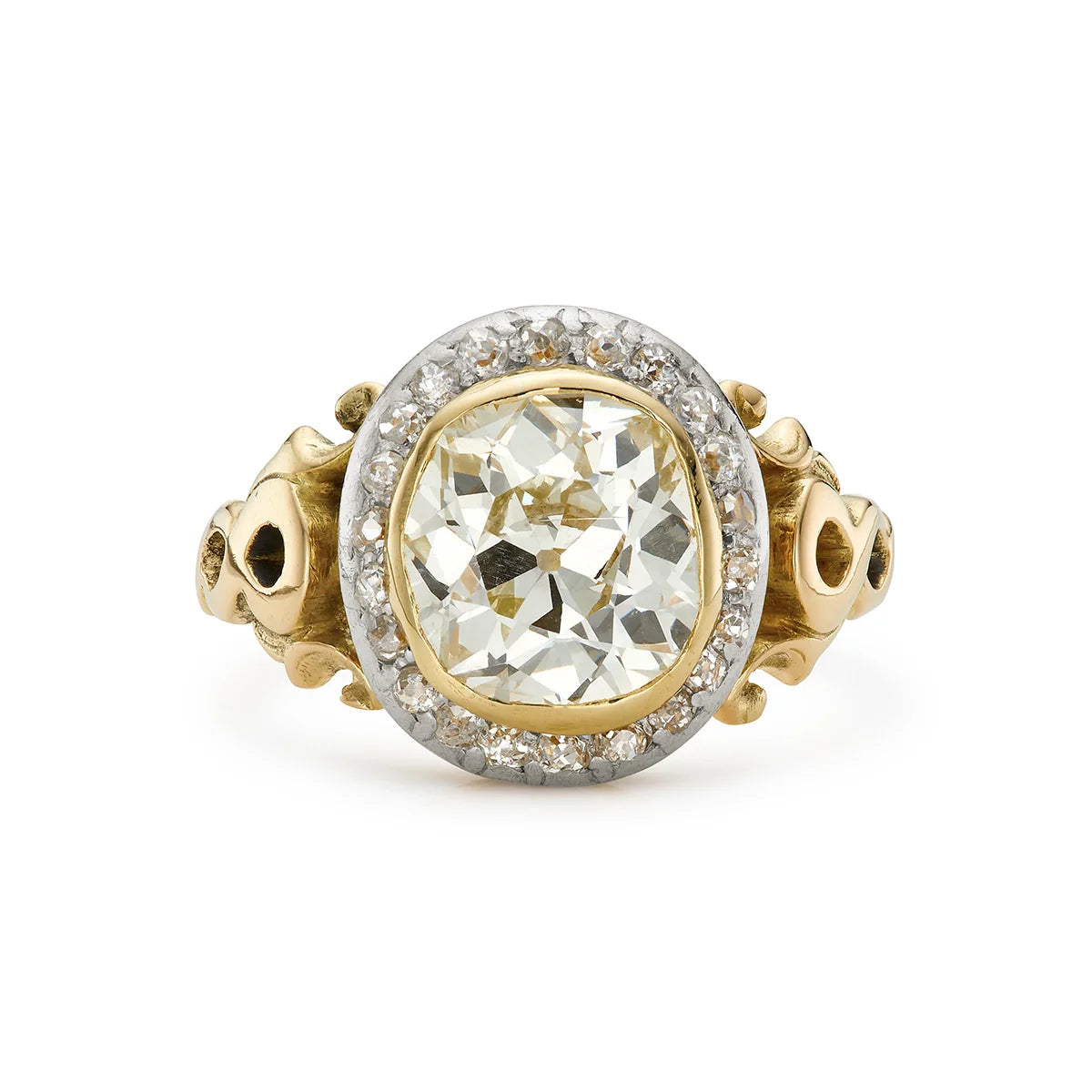 Victorian 2.85ct Diamond Engagement Ring in Yellow Gold 