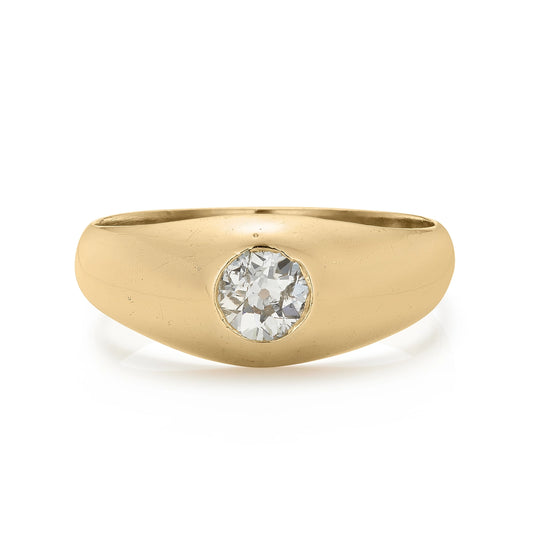 Victorian 0.75ct Diamond Gypsy Ring in Yellow Gold 